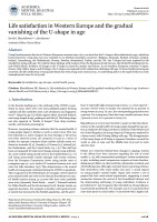 Life satisfaction in Western Europe and the gradual  vanishing of the U-shape in age